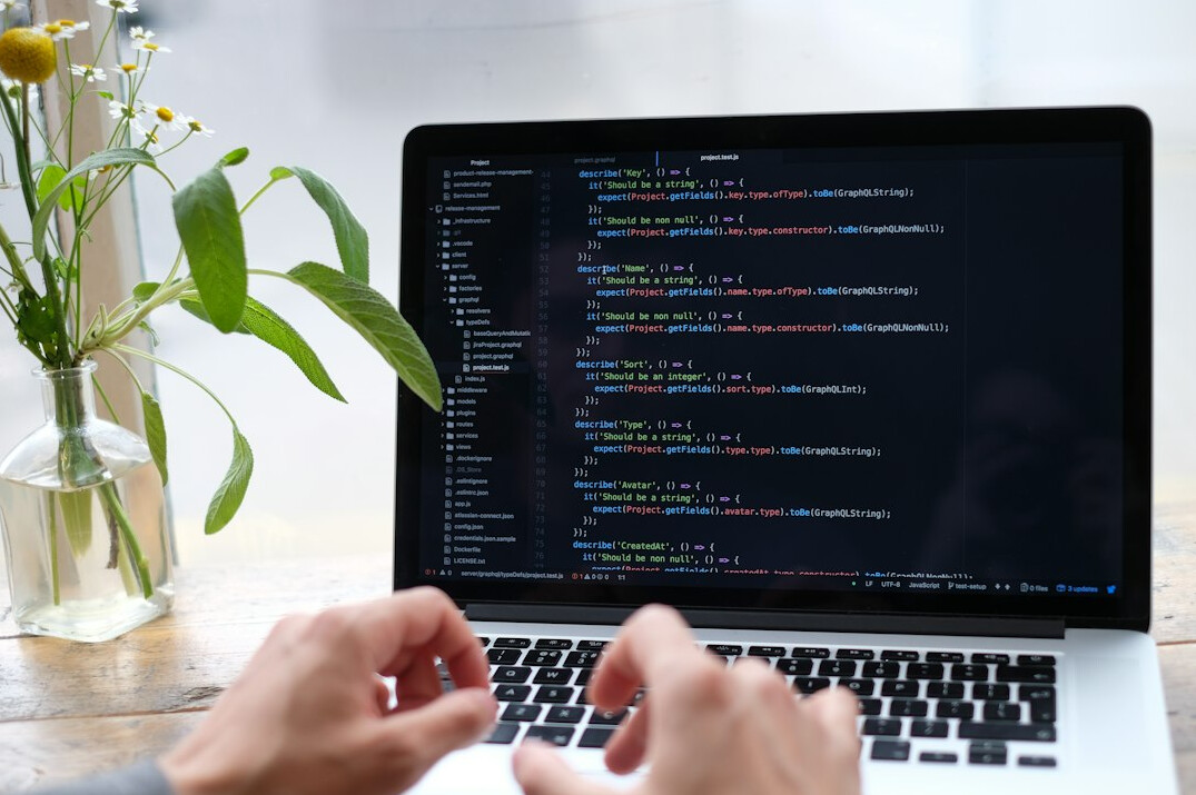 person learning programming online