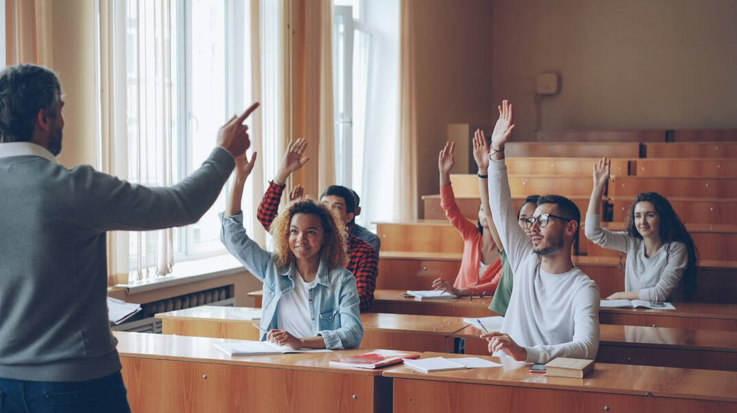 adult students in classroom