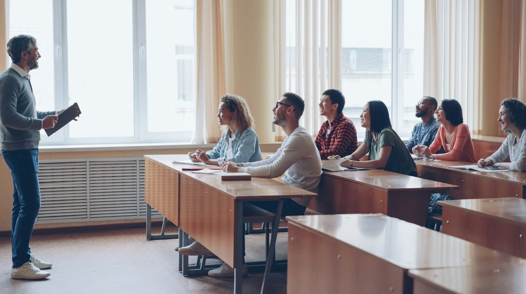 adult students in classroom